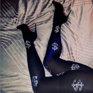 Dbleu Diamond Money Sign Tights